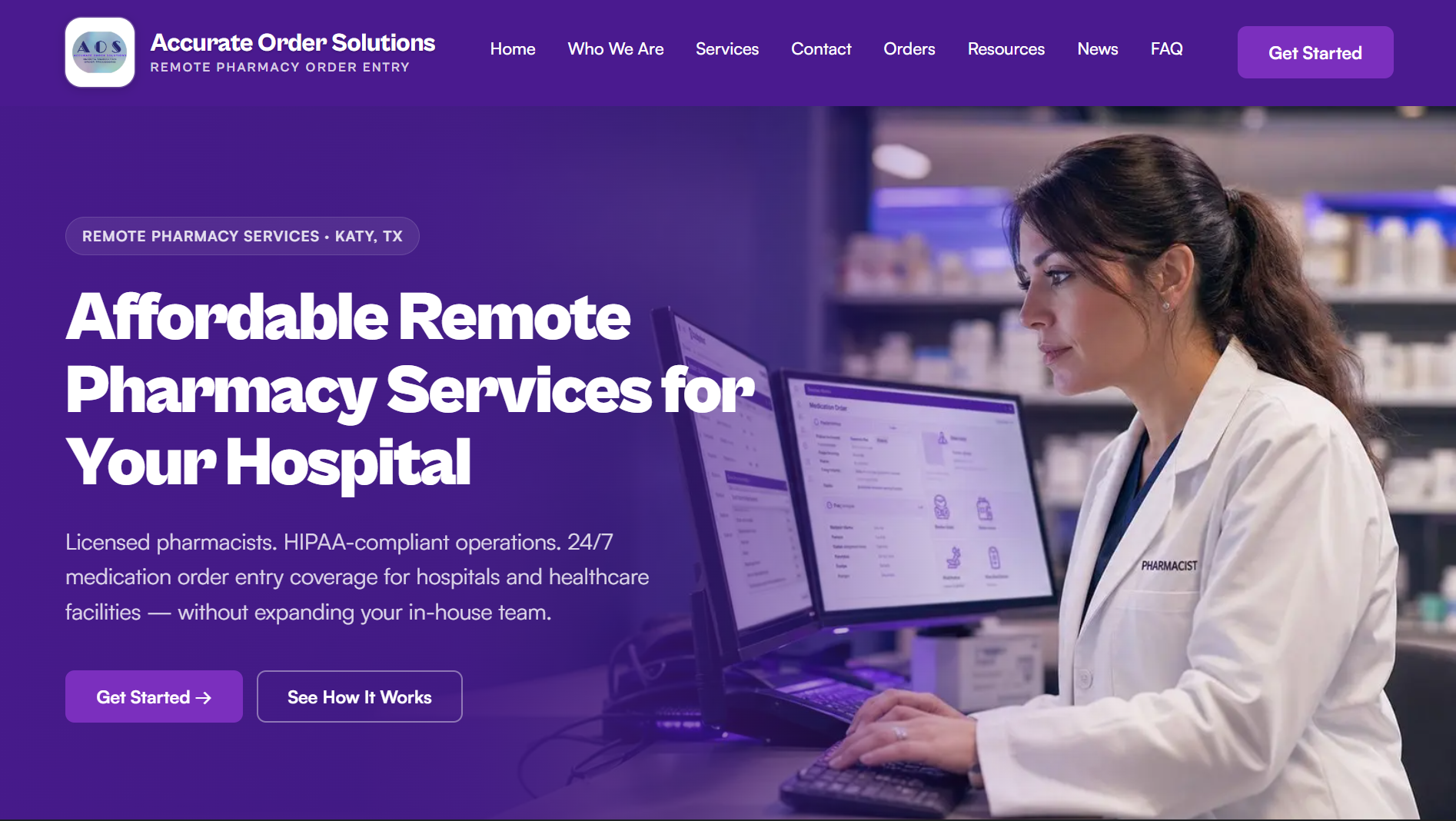 Accurate Order Solutions website